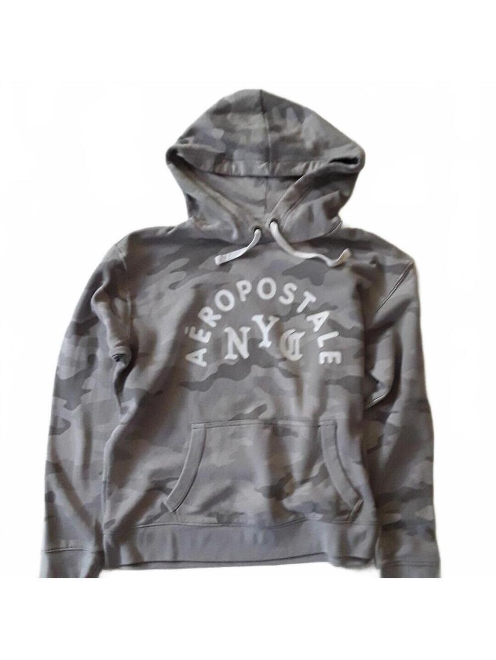 Women Green Camouflage Aeropostale NYC Y2K Hoodie Size XL